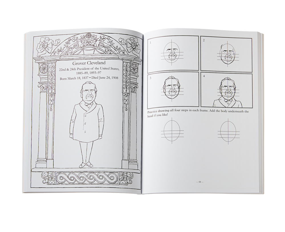 How to Draw The Presidents book drawing example