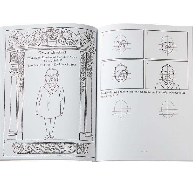 How to Draw The Presidents book drawing example