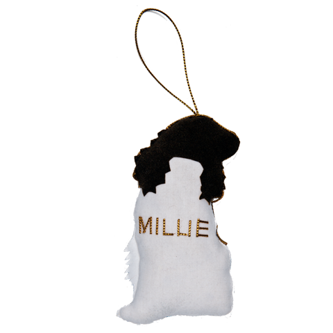 Millie the Springer Spaniel Ornament back