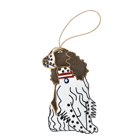 Millie the Springer Spaniel Ornament front