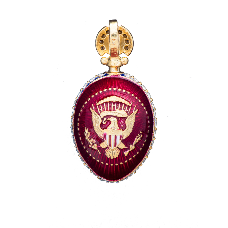 Presidential Red Egg Pendant-Back
