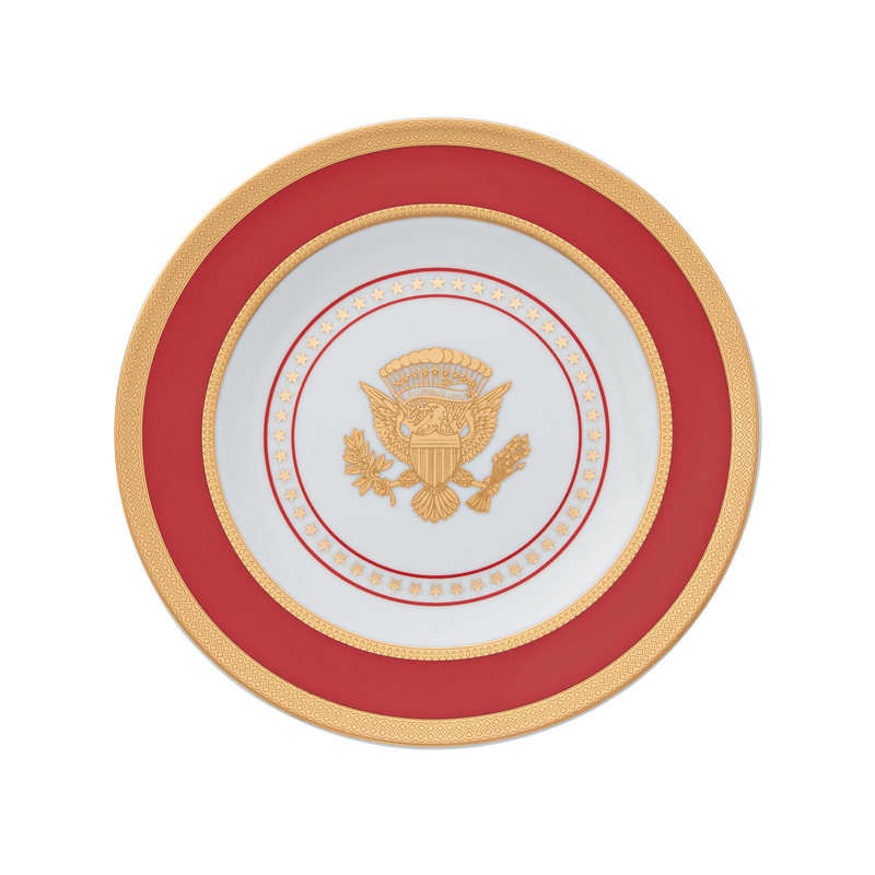 Small Red and Gold Truman Seal Plate