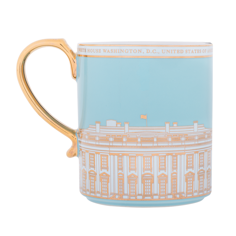 Light Blue White House Mug