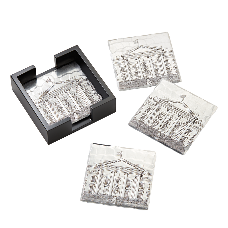 Engraved White House Coaster Set-Group