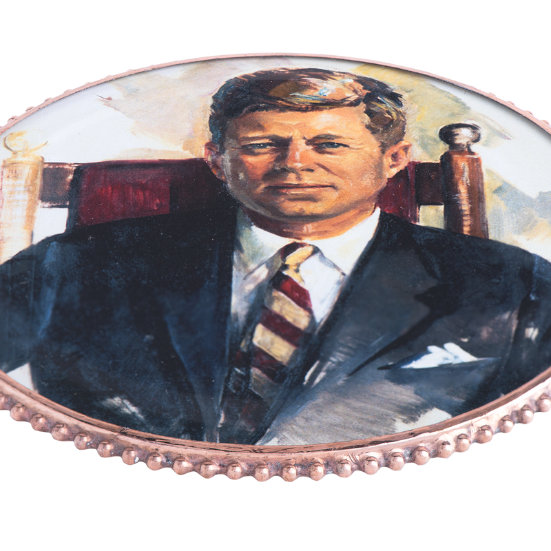 John F. Kennedy Decoupage Wine Coaster
