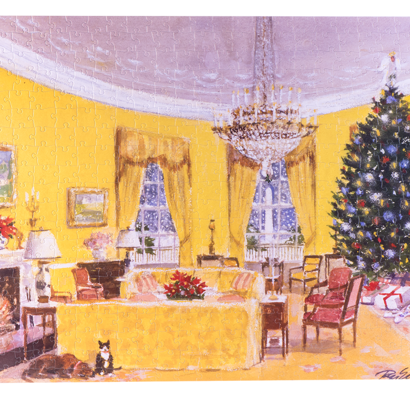 Yellow Oval Room Puzzle-Completed Puzzle