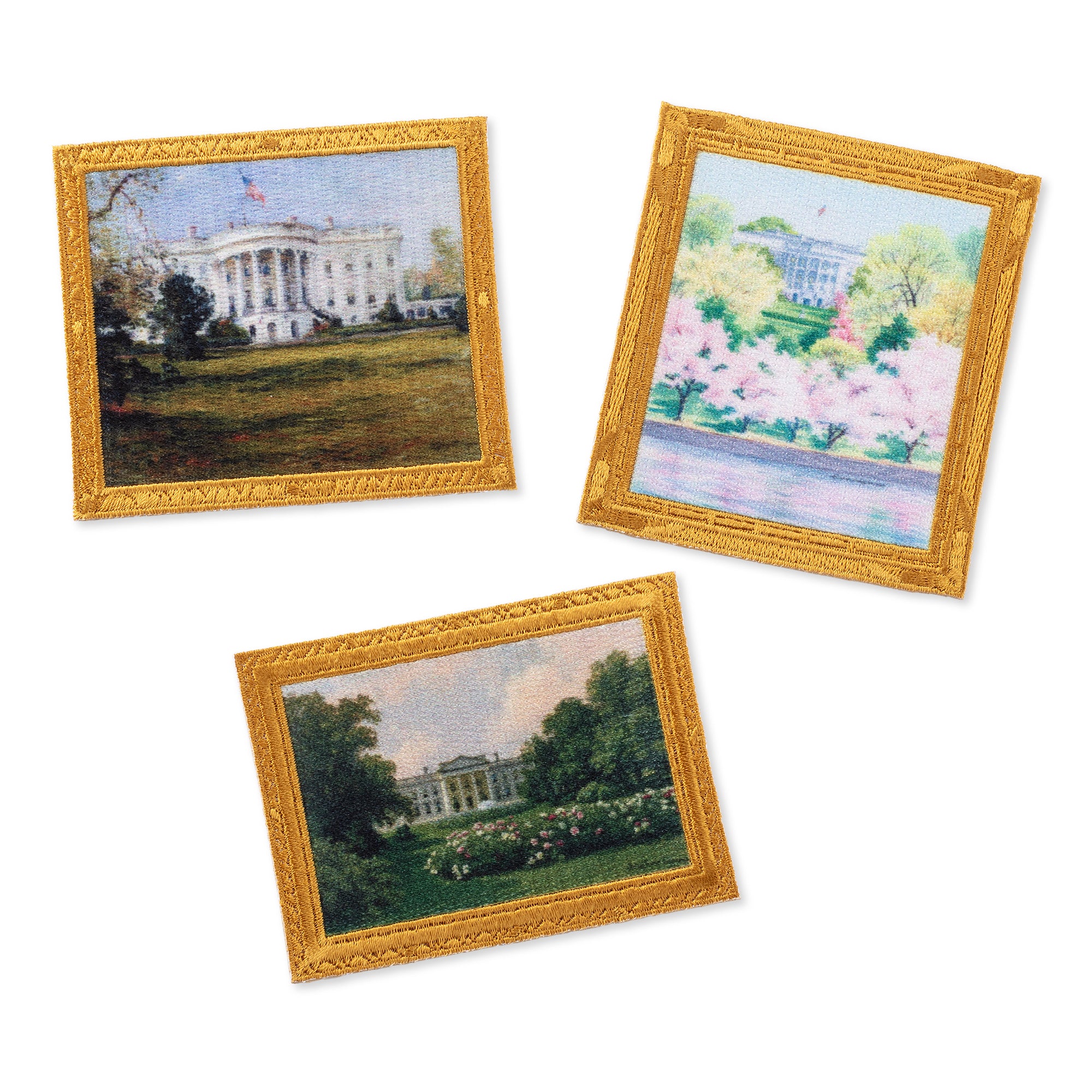 White House Themed Patches - Set of 3