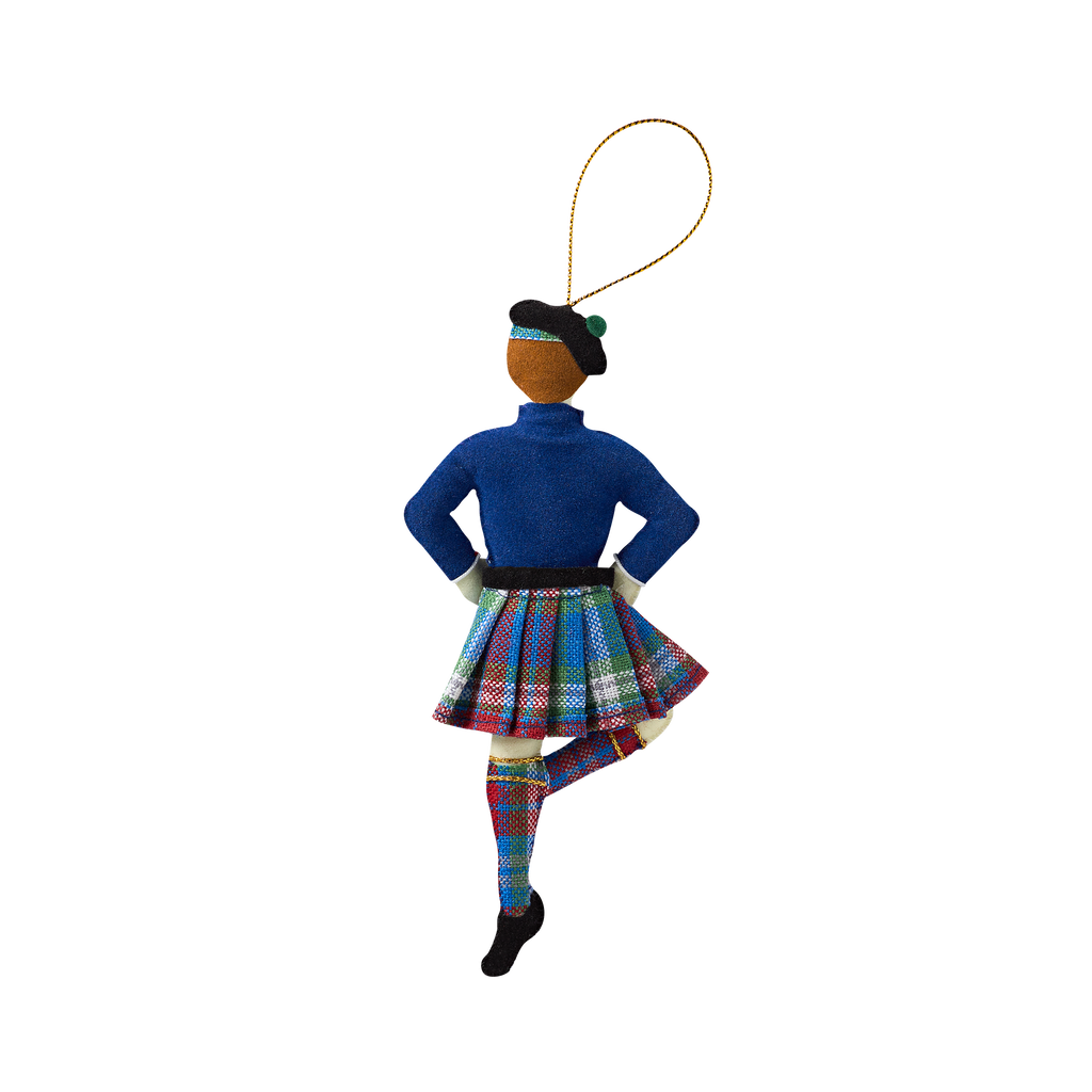 Male Highland Dancer Felt Ornament