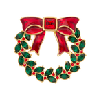 White House Christmas Wreath Brooch