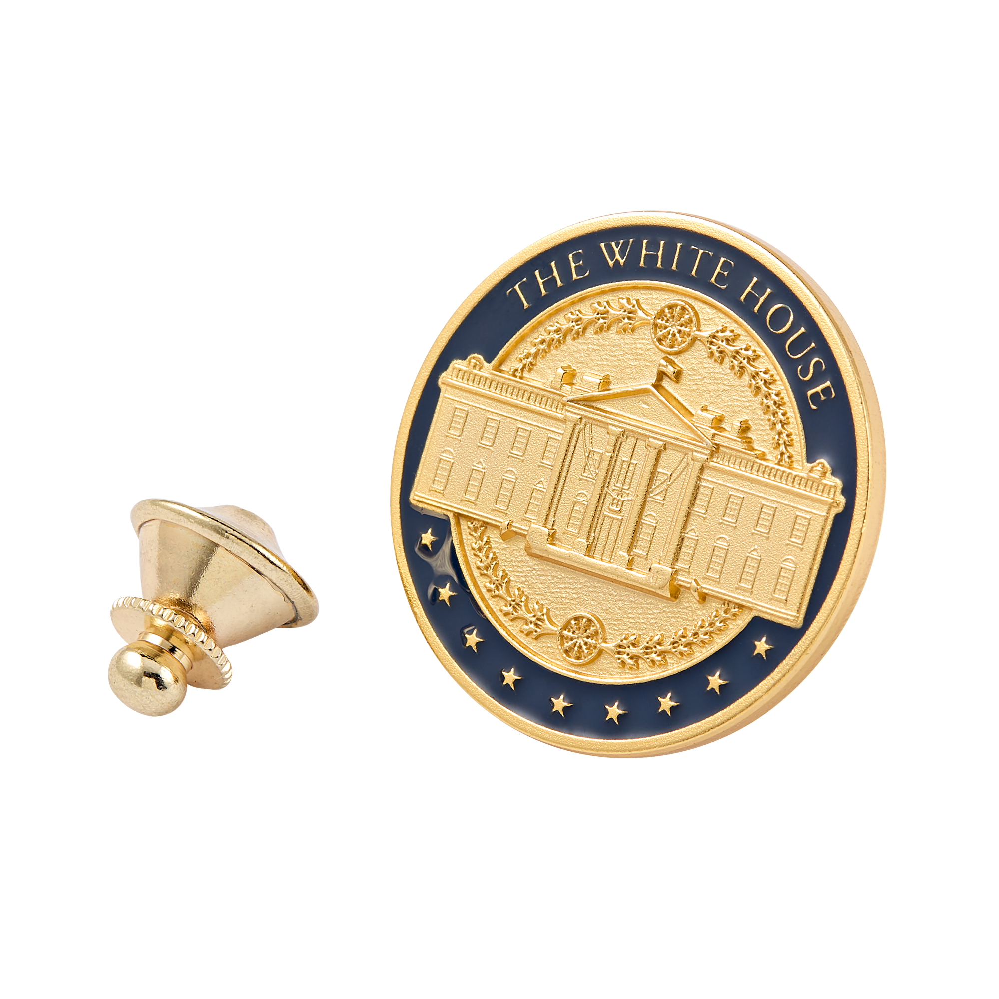 White House Navy and Gold Lapel Pin