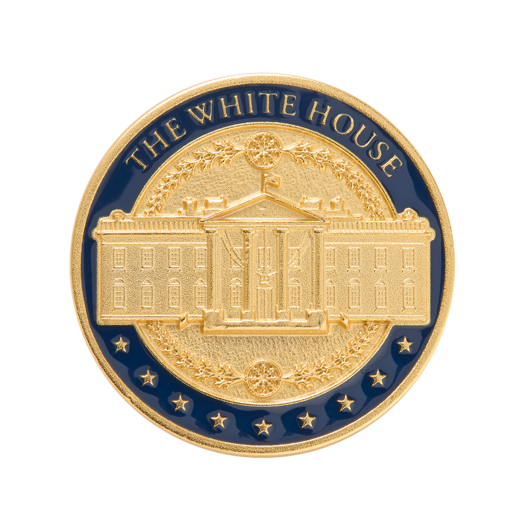White House Navy and Gold Lapel Pin