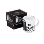 The People's House Black and White Logo Mug