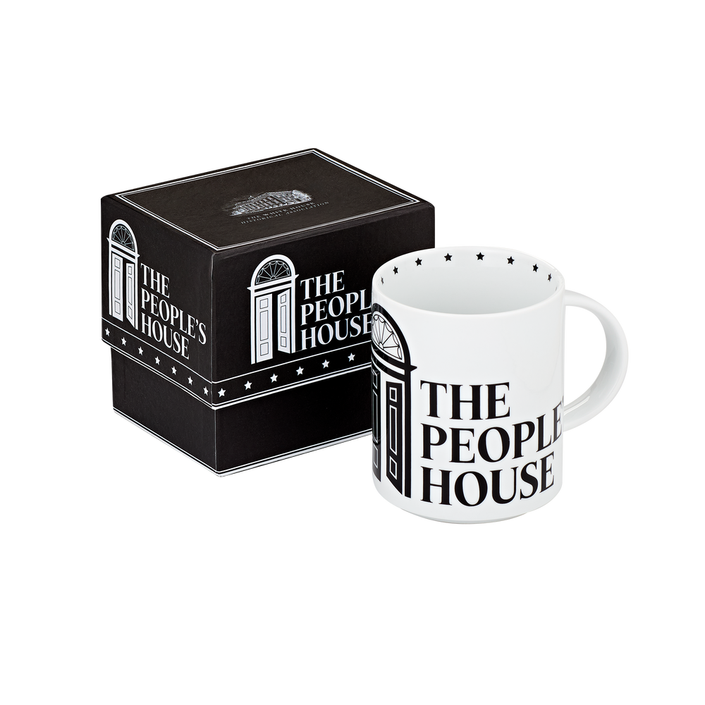 The People's House Black and White Logo Mug