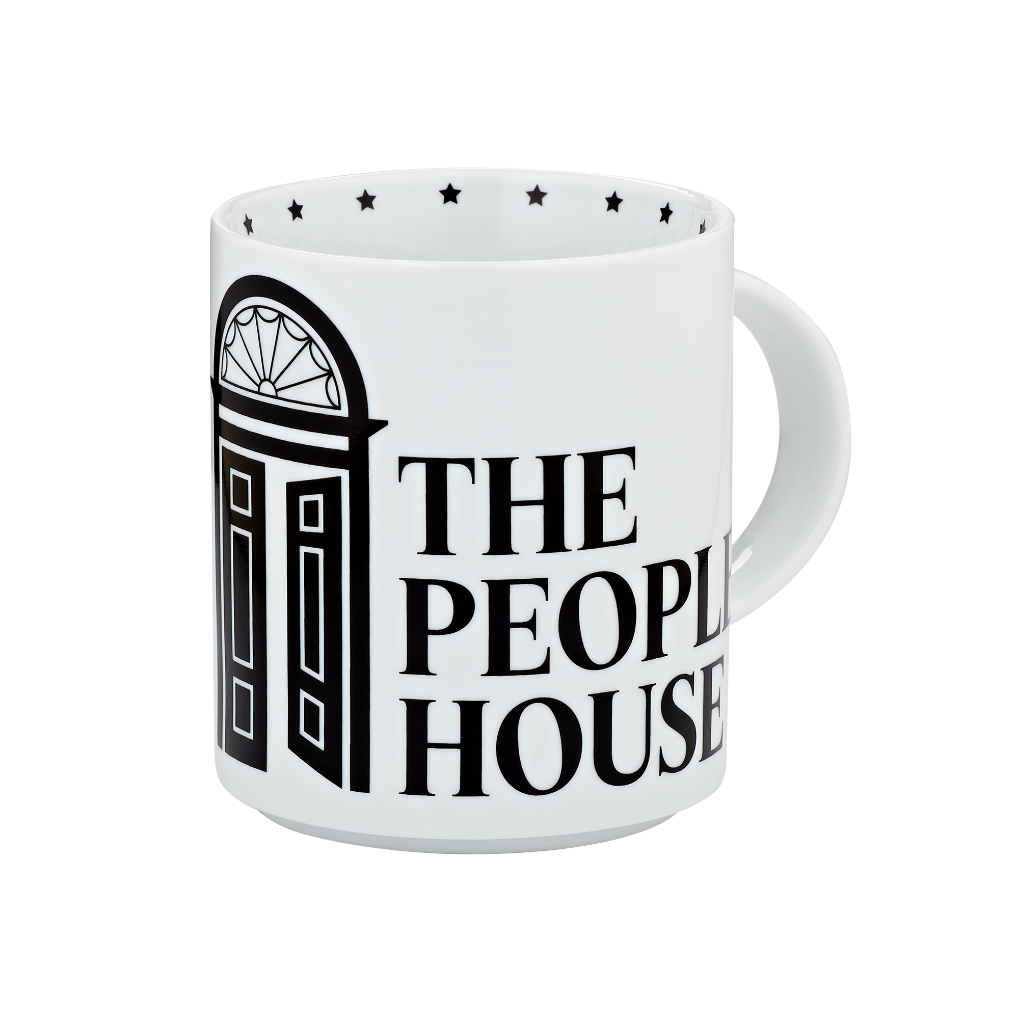 The People's House Black and White Logo Mug