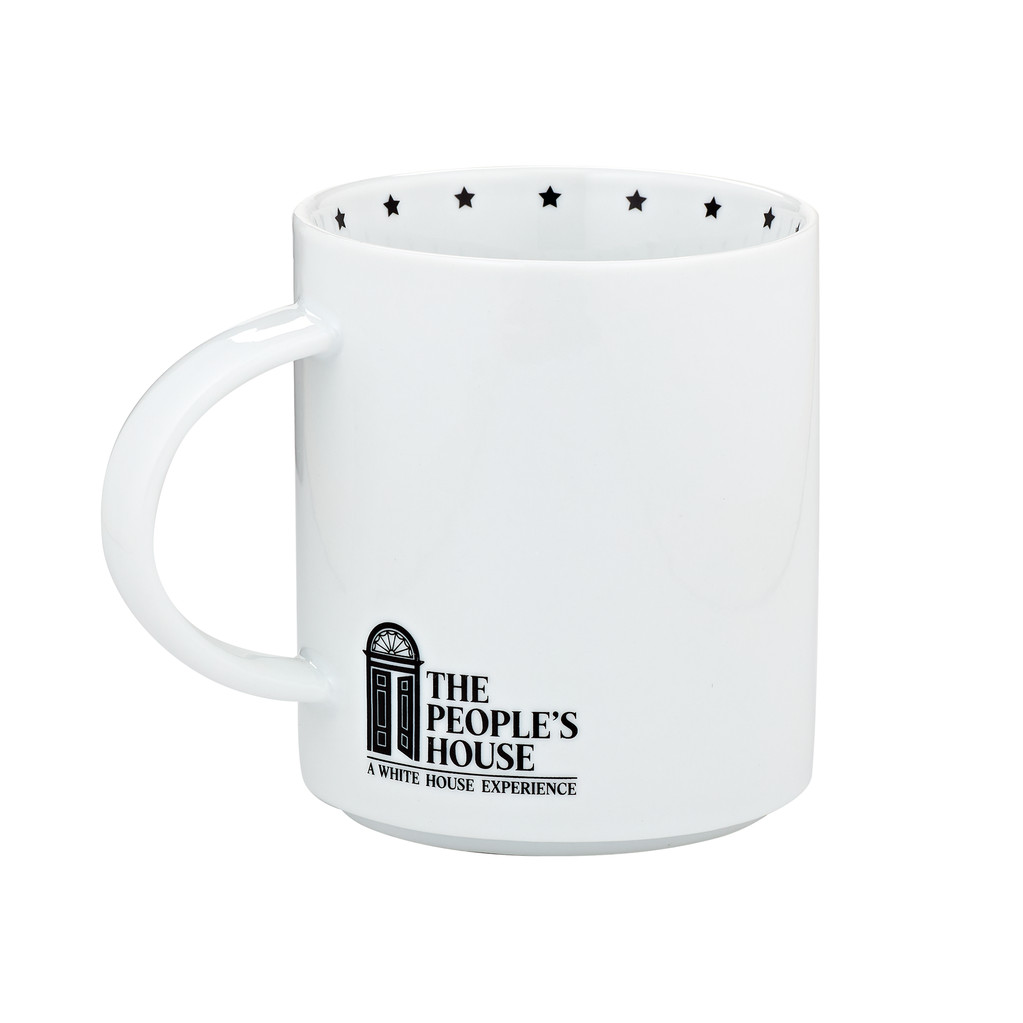 The People's House Black and White Logo Mug