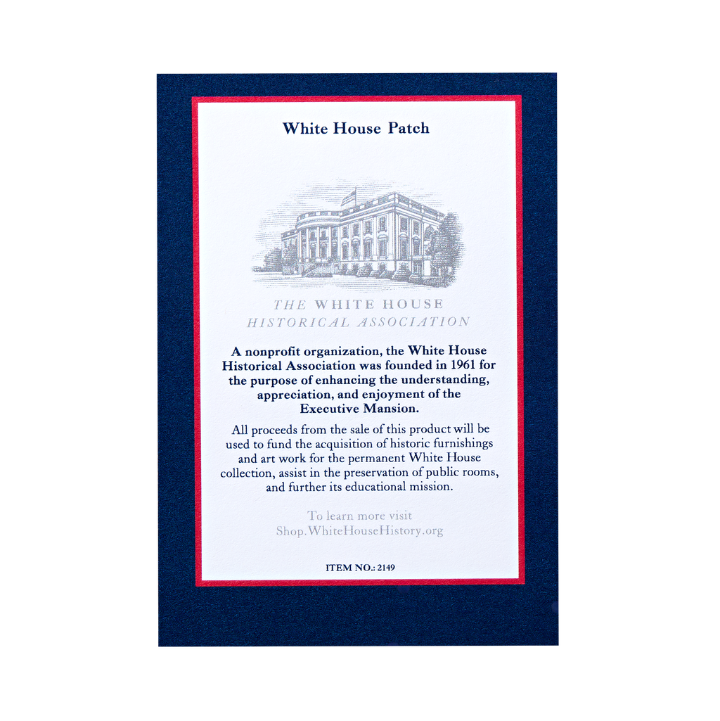 White House Embroidered Patch - Card Back