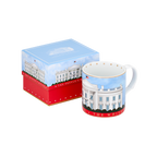 The People's House, White House Red with Gold Mug