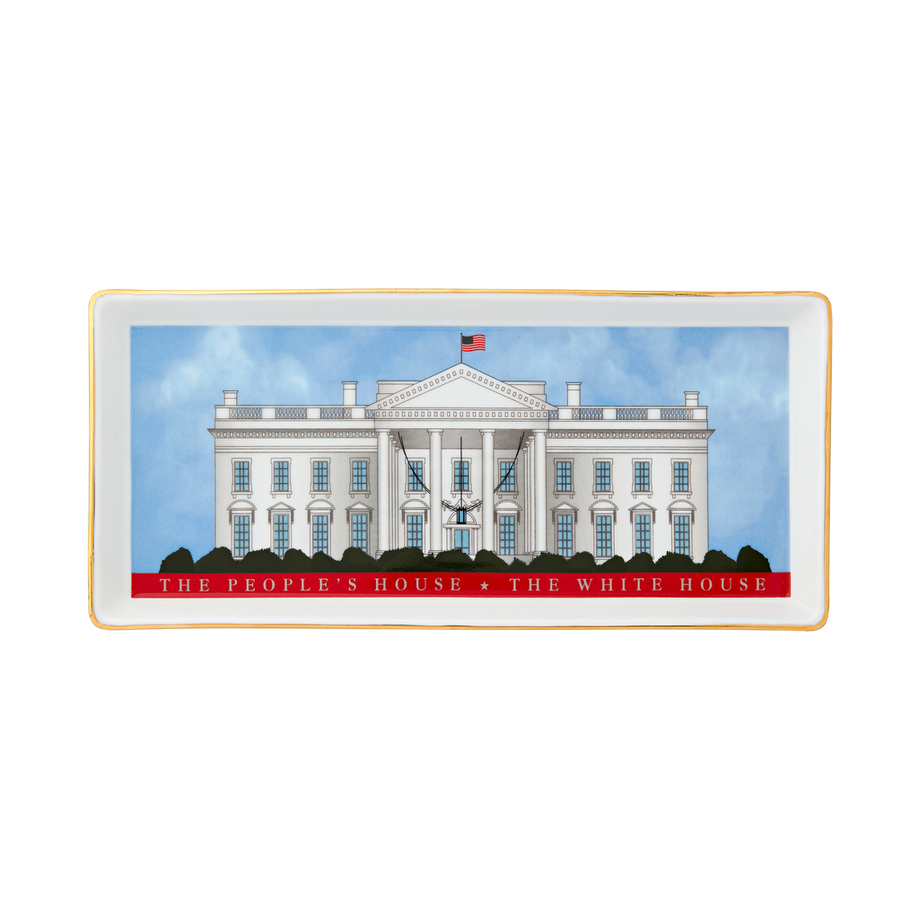 The People's House, White House Red with Gold Tray