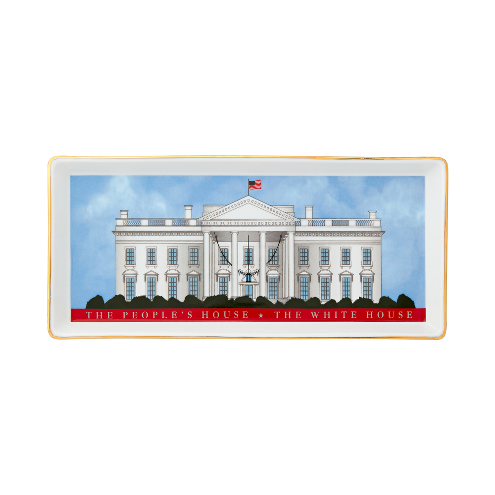 The People's House, White House Red with Gold Tray