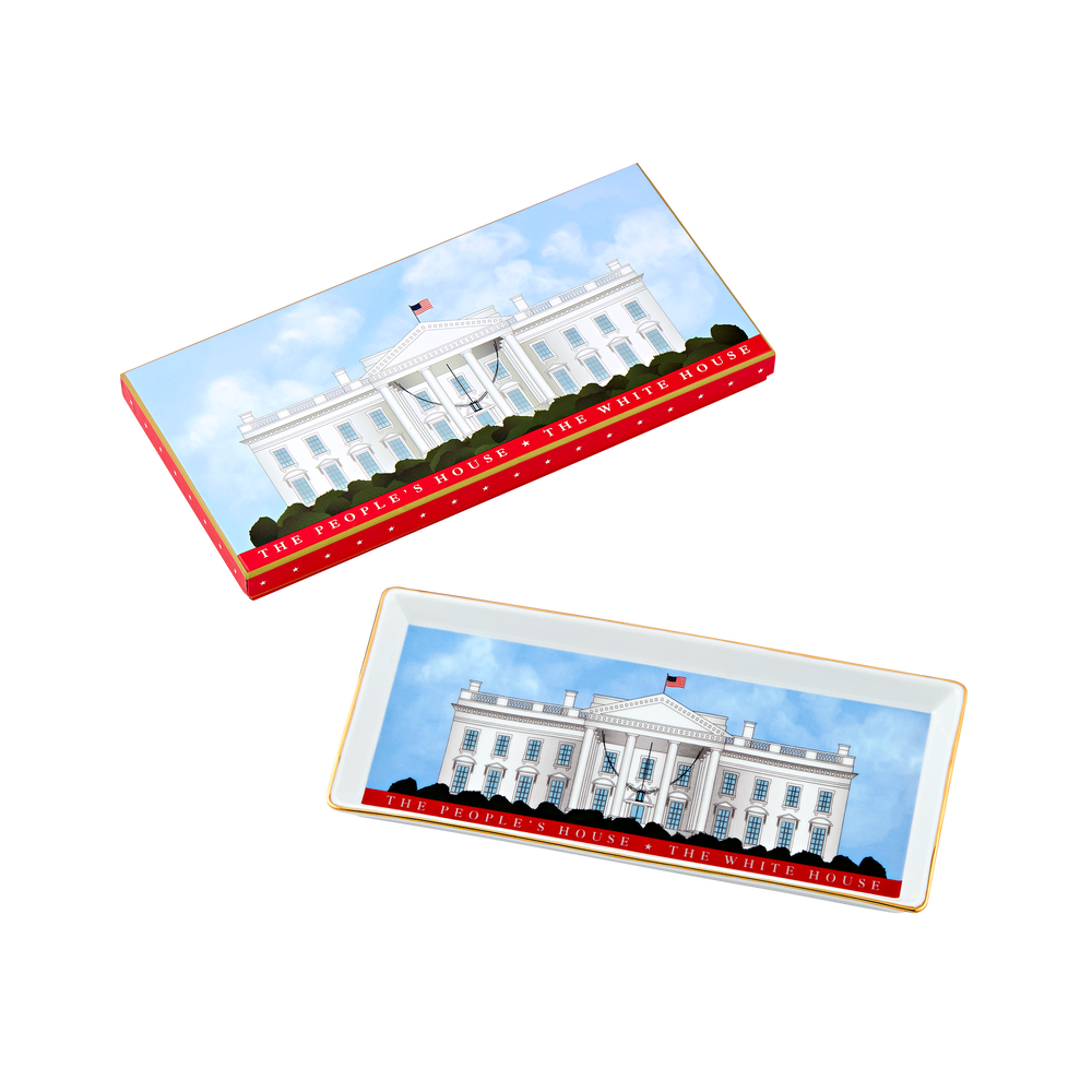 The People's House, White House Red with Gold Tray