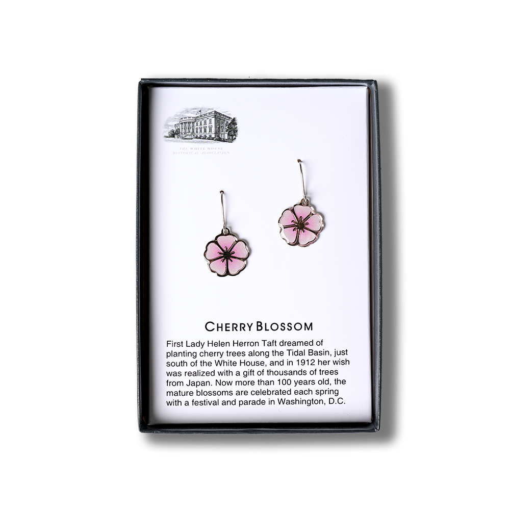 Cherry Blossom Domed Earrings
