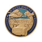 White House Presidential Transportation Challenge Coin with Color Fill Sky