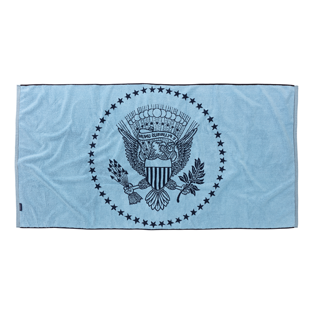 Truman Seal Cotton Beach Towel back flat