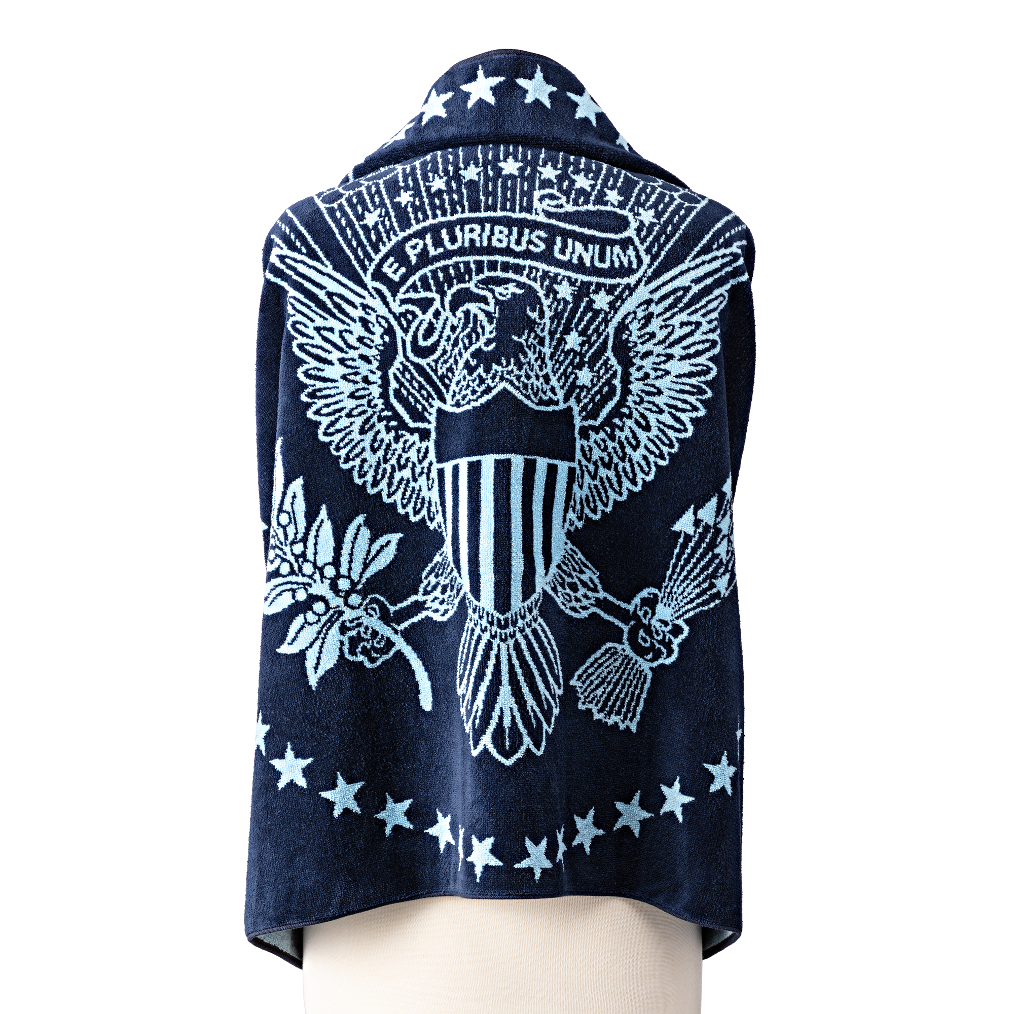 Truman Seal Cotton Beach Towel back draped