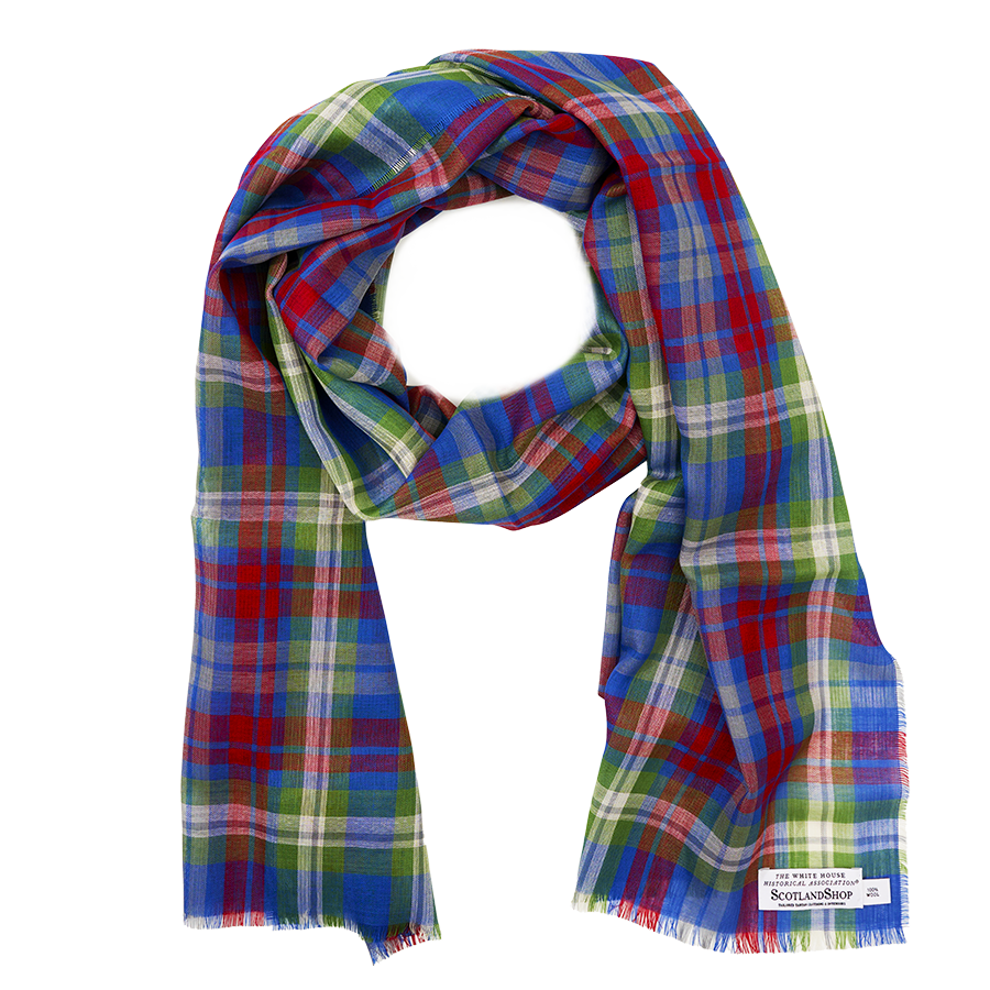 White House Tartan Fine Wool Scarf