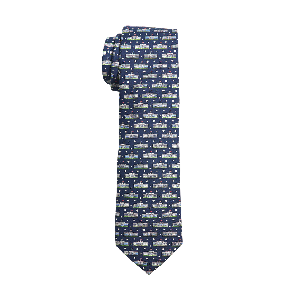 Vineyard Vines White House Silk Tie - Navy