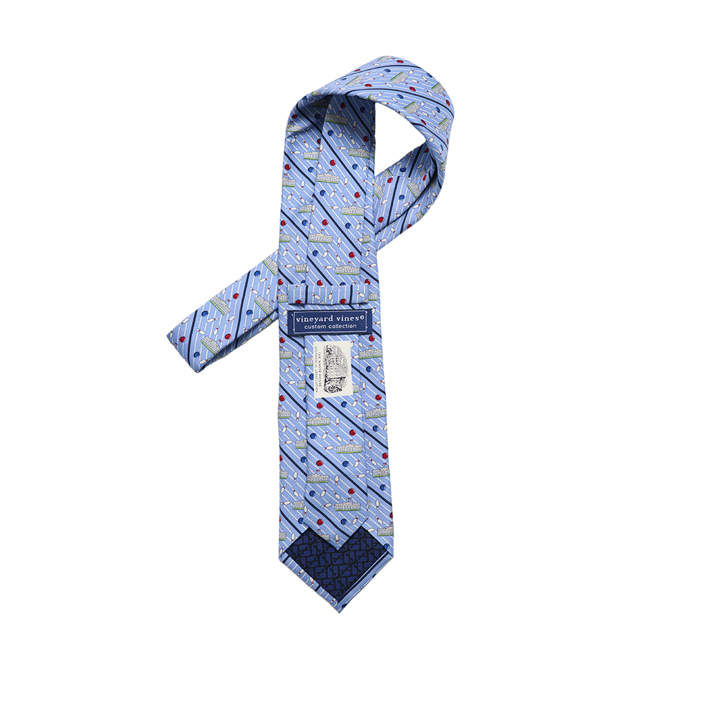 White House Bowling Theme Silk Tie