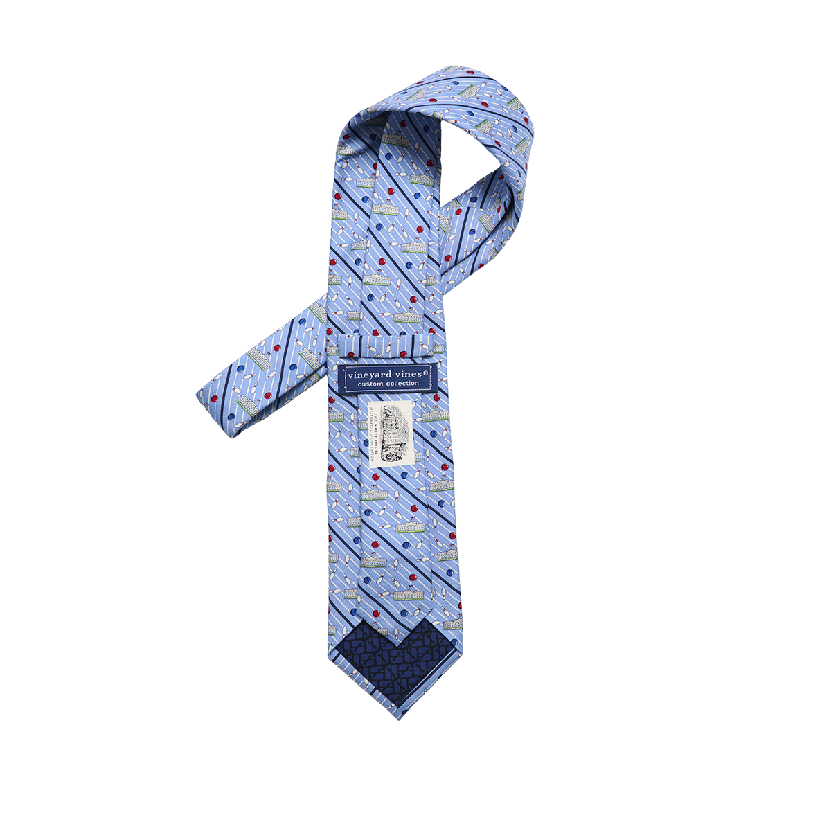 White House Bowling Theme Silk Tie