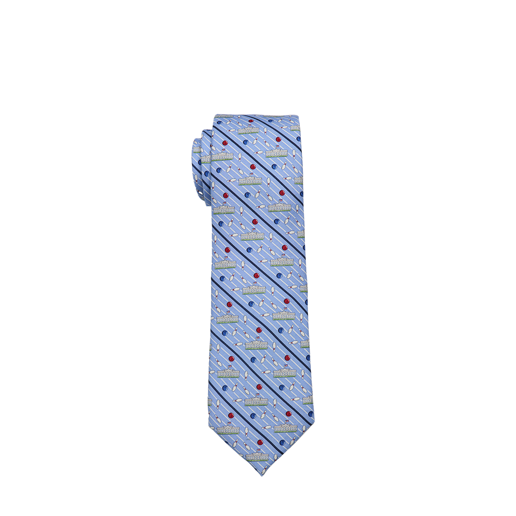 White House Bowling Theme Silk Tie