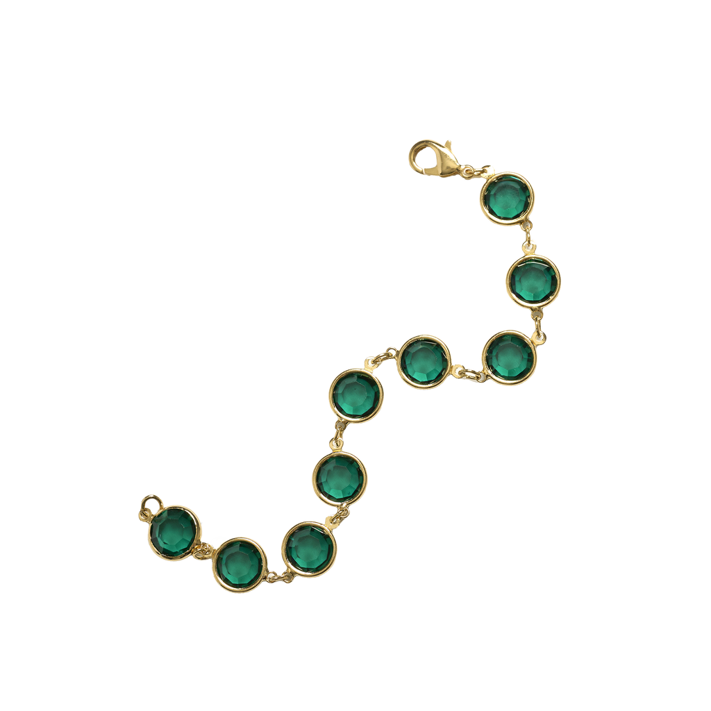 Green Room Faceted Stone Bracelet in 14k Gold
