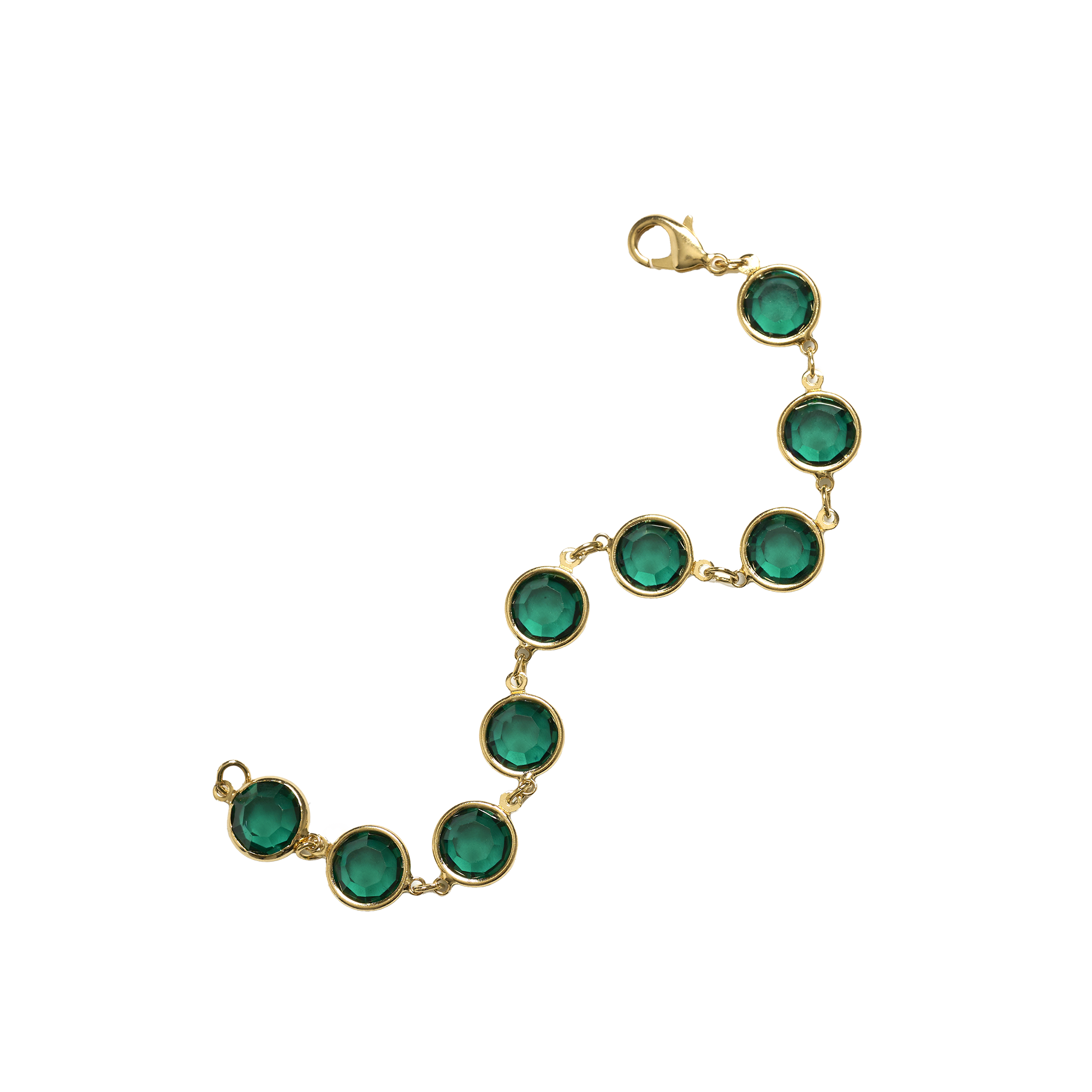 Green Room Faceted Stone Bracelet in 14k Gold