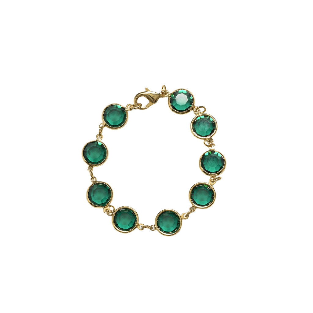 Green Room Faceted Stone Bracelet in 14k Gold