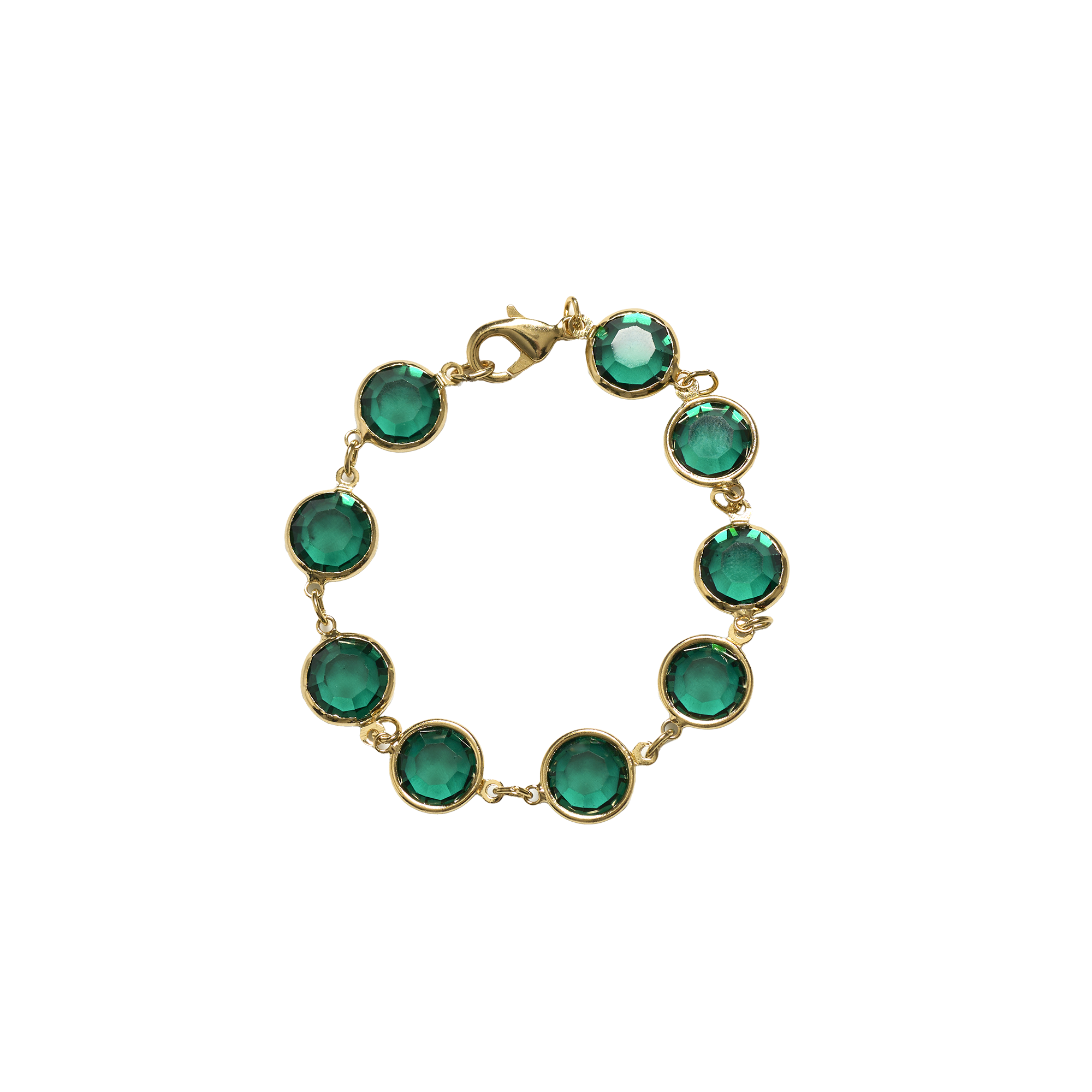 Green Room Faceted Stone Bracelet in 14k Gold