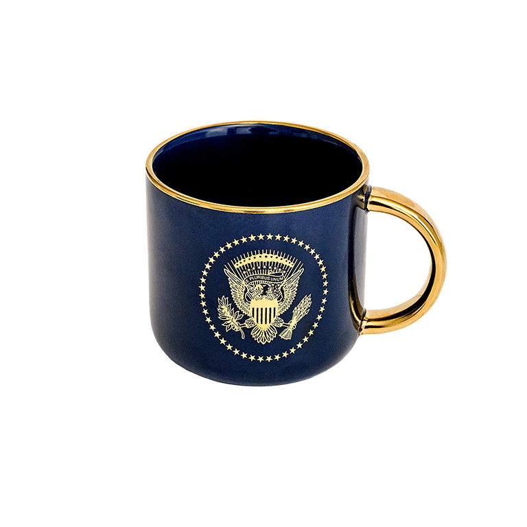 Mug with Truman Seal and Gold Trim - Navy