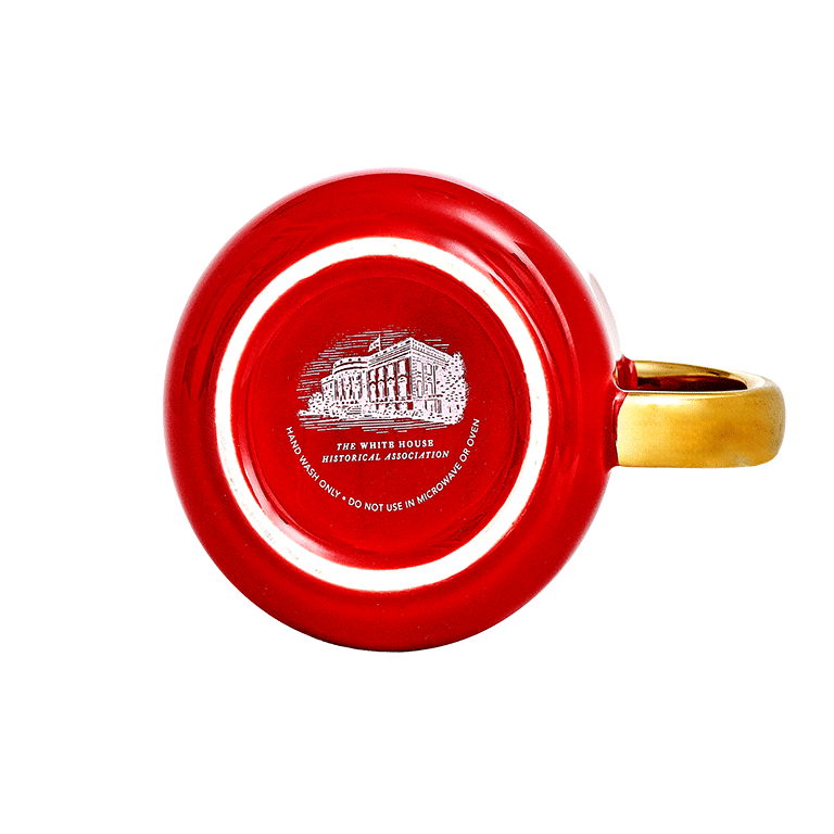 Mug with Truman Seal and Gold Trim - Red - Base