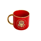 Mug with Truman Seal and Gold Trim - Red