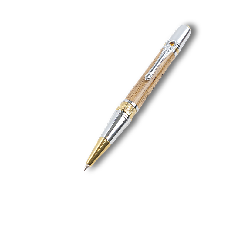 Handcrafted Wooden Art Deco Style Ballpoint Pen from White House Truman Renovation