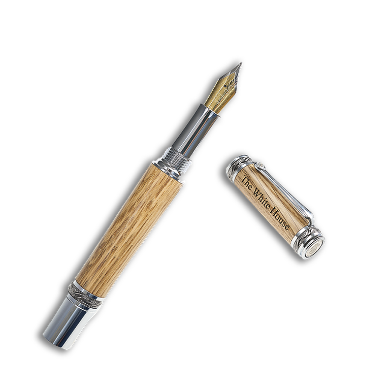 Handcrafted Wooden Fountain Pen from White House Truman Renovation
