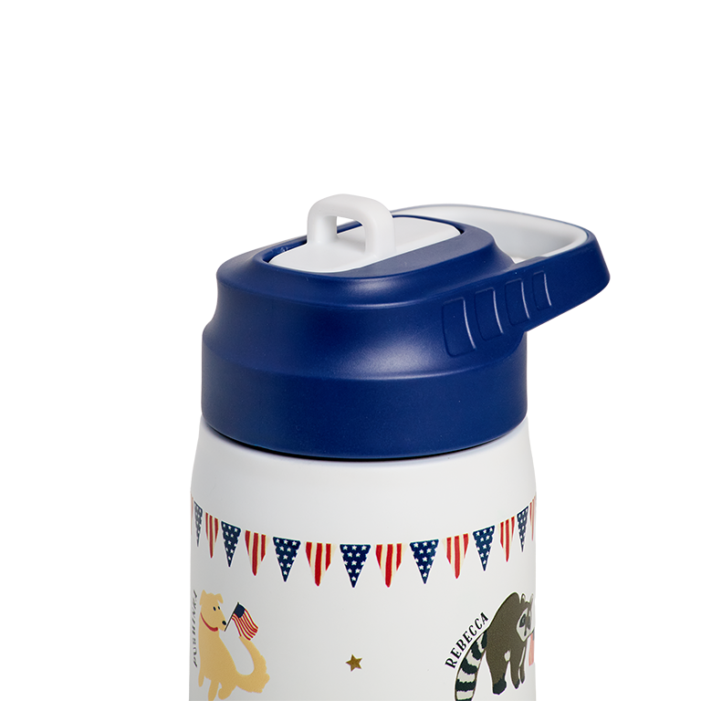 Presidential Pets Children's 14oz Waterbottle with Straw collapsed