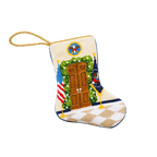 Bauble Stockings White House Entry Hall Needlepoint Mini Stocking front