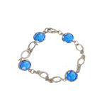 Jacqueline Kennedy's Blue Room Bracelet with Blue Crystal - Closed