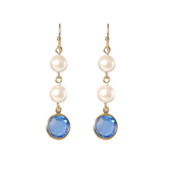 Jacqueline Kennedy's Blue Room Fashion Pearl Earrings - Front