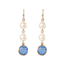 Jacqueline Kennedy's Blue Room Fashion Pearl Earrings - Front
