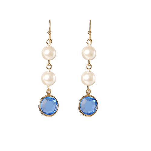 Jacqueline Kennedy's Blue Room Fashion Pearl Earrings – White