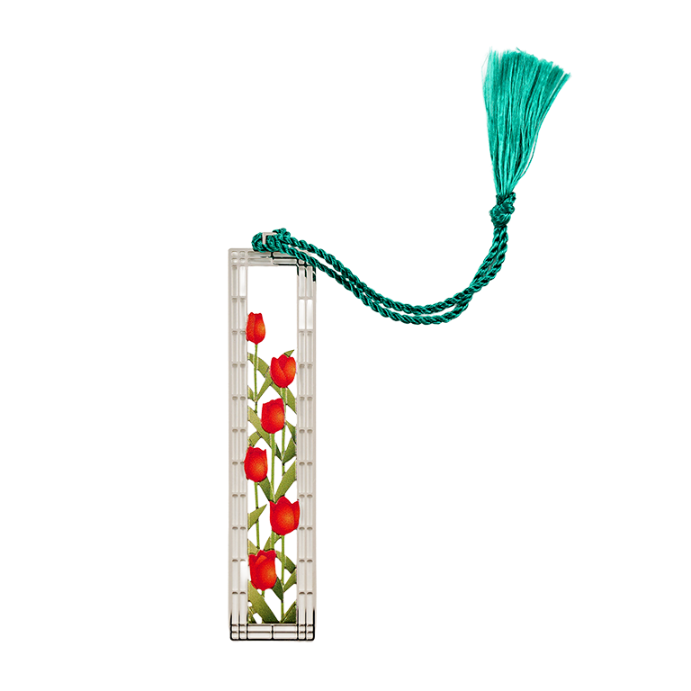 White House Tulips Metal Bookmark