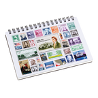 USPS Stamp Collage Spiral Notebook 8" x 5" cover